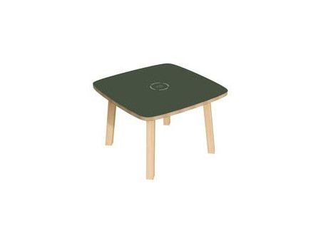 PAPERFLOW Table d'appoint WOODY, en bois massif, vert