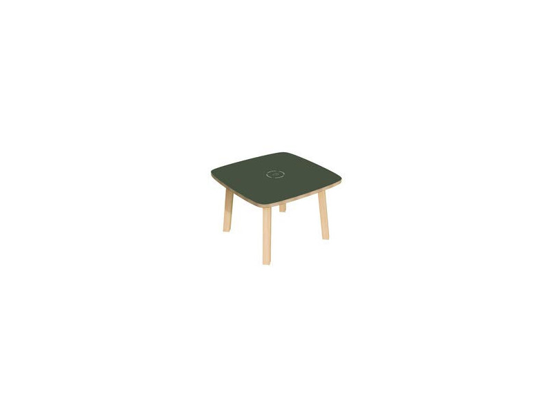 PAPERFLOW Table d'appoint WOODY, en bois massif, vert