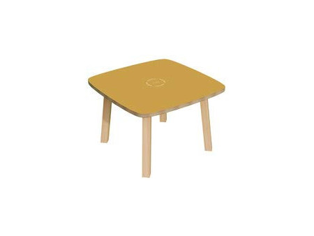 PAPERFLOW Table d'appoint WOODY, en bois massif, jaune