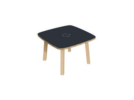 PAPERFLOW Table d'appoint WOODY, en bois massif, anthracite