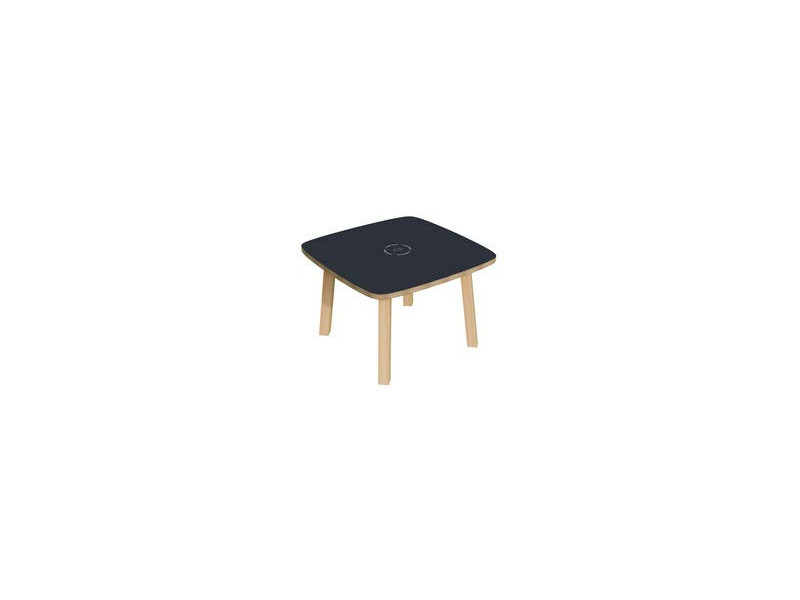 PAPERFLOW Table d'appoint WOODY, en bois massif, anthracite