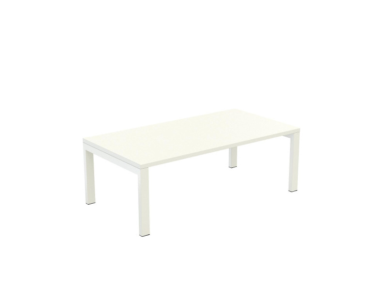 PAPERFLOW Table basse easyDesk, rectangulaire, blanc / blanc