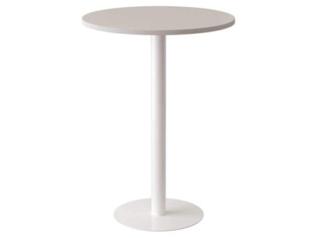 PAPERFLOW Table haute easyDesk, diam. 800 mm, blanc / blanc