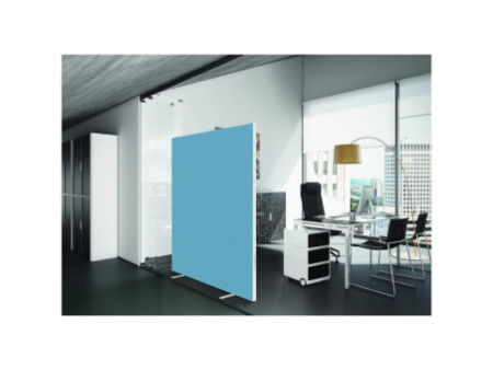 PAPERFLOW Cloison easyScreen, surface textile, bleu