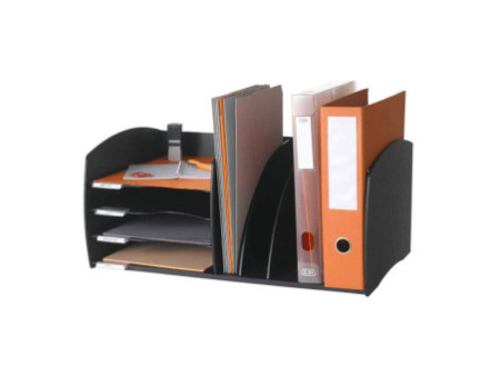 PAPERFLOW Système de rangement S, 4 compartiments, noir