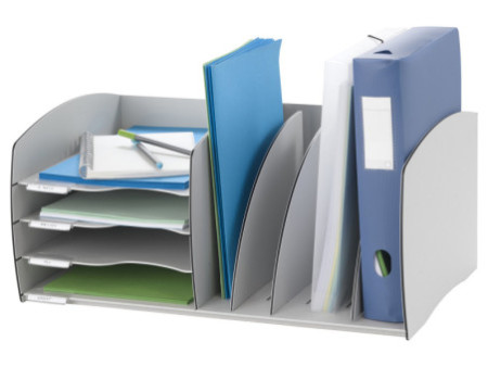 PAPERFLOW Système de rangement S, 4 compartiments, gris