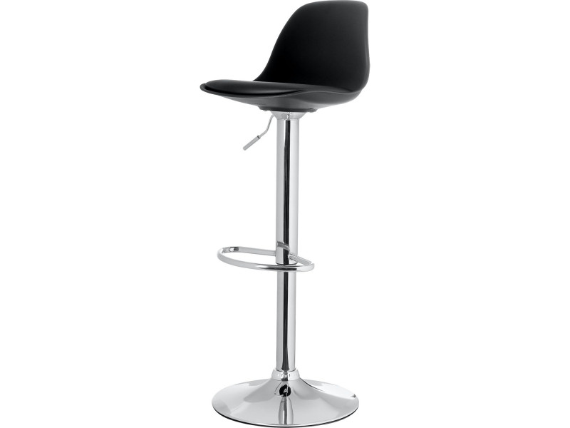 PAPERFLOW Chaise de bar 'BOBBA', ensemble de 2, noir