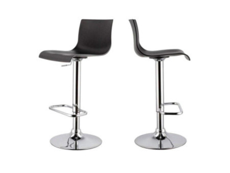 PAPERFLOW Chaise de bar 'SACRAMENTO', ensemble de 2, noir