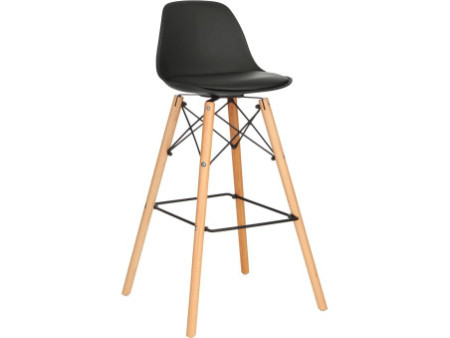 PAPERFLOW Chaise de bar 'STELLWOOD', ensemble de 2, noir
