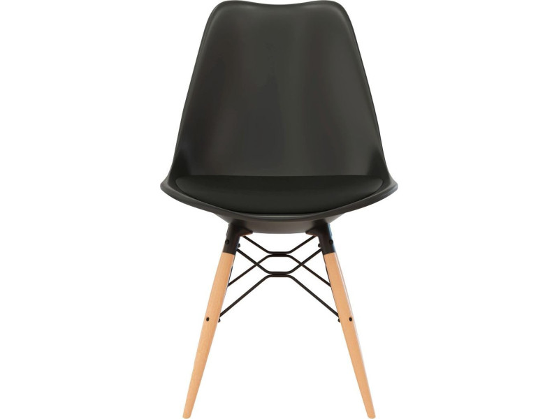 PAPERFLOW Chaise visiteur 'DOGEWOOD', ensemble de 2, noir