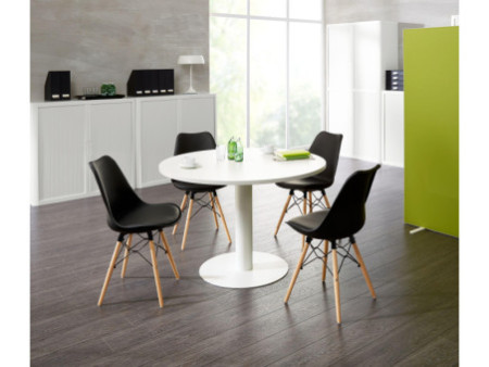 PAPERFLOW Chaise visiteur 'DOGEWOOD', ensemble de 2, noir