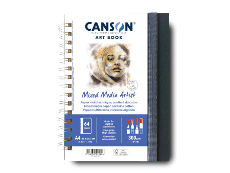 CANSON Carnet de croquis ART BOOK Mixed Média Artist, A4