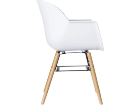 PAPERFLOW Chaise visiteur 'WISEMAN', ensemble de 2, blanc