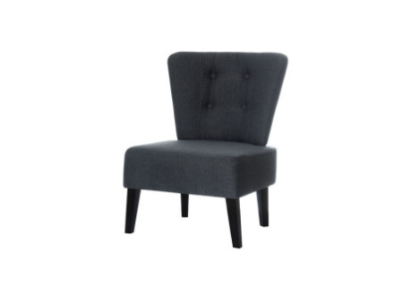 PAPERFLOW Fauteuil visiteur 'Brighton', anthracite / noir