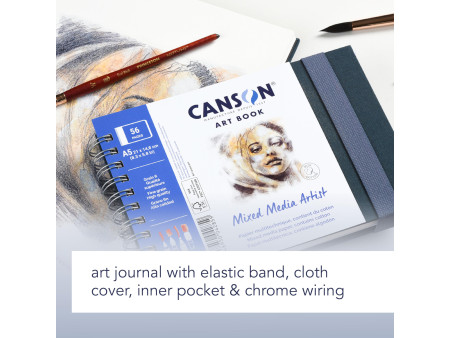 CANSON Carnet de croquis ART BOOK Mixed Média Artist, A4