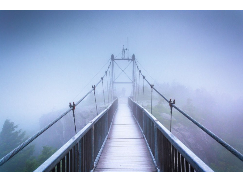 PAPERFLOW Poster mural 'Pont suspendu', en plexiglas