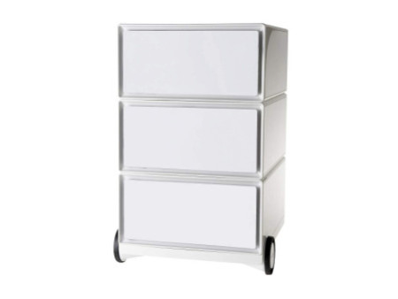 PAPERFLOW Caisson mobile 'easyBox', 3 tiroirs, blanc / vert