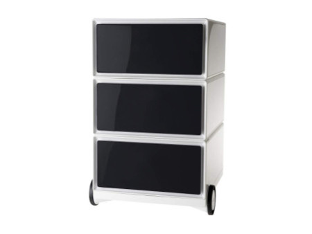 PAPERFLOW Caisson mobile 'easyBox', 3 tiroirs, blanc / vert