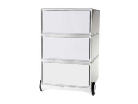 PAPERFLOW Caisson mobile 'easyBox', 3 tiroirs, blanc / blanc