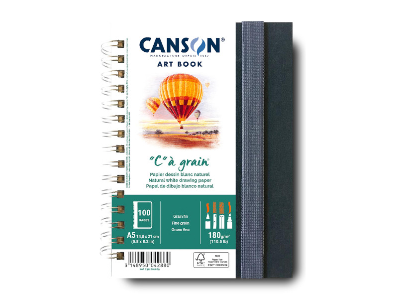 CANSON Carnet de croquis ART BOOK 'C' à grain, A5