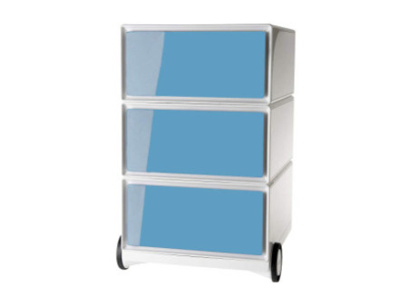 PAPERFLOW Caisson mobile 'easyBox', 3 tiroirs, blanc / rouge