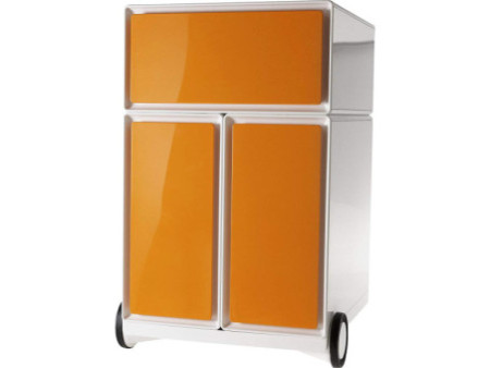 PAPERFLOW Caisson mobile 'easyBox', 1 tiroir, blanc / orange