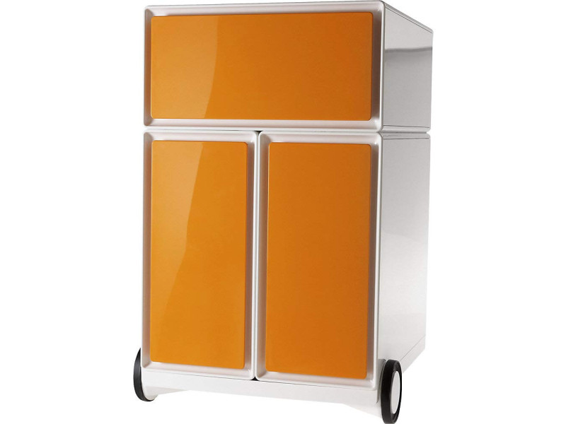 PAPERFLOW Caisson mobile 'easyBox', 1 tiroir, blanc / orange