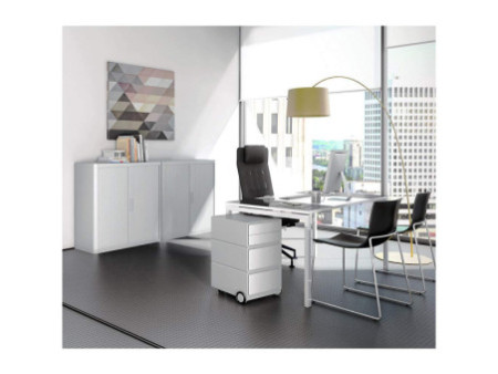 PAPERFLOW Caisson mobile 'easyBox', 1 tiroir, blanc / rouge