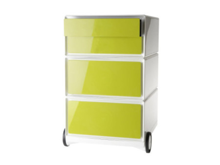 PAPERFLOW Caisson mobile 'easyBox', 4 tiroirs, blanc/vert