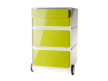 PAPERFLOW Caisson mobile 'easyBox', 4 tiroirs, blanc/vert