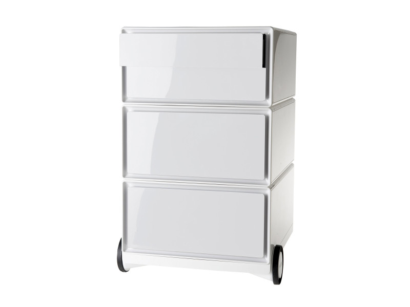 PAPERFLOW Caisson mobile 'easyBox', 4 tiroirs, blanc/blanc