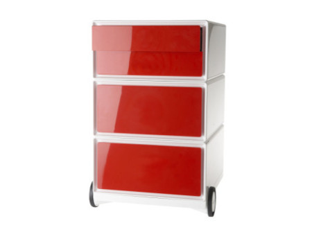PAPERFLOW Caisson mobile 'easyBox', 4 tiroirs, blanc/hêtre