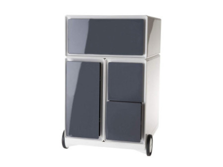 PAPERFLOW Caisson mobile 'easyBox', 1 tiroir, blanc / noir