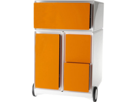 PAPERFLOW Caisson mobile 'easyBox', 1 tiroir, blanc / orange
