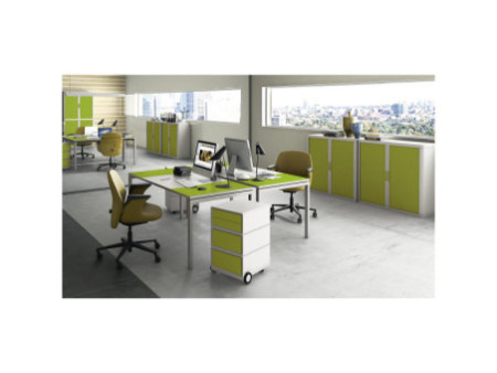 PAPERFLOW Caisson mobile 'easyBox', 1 tiroir, blanc / blanc