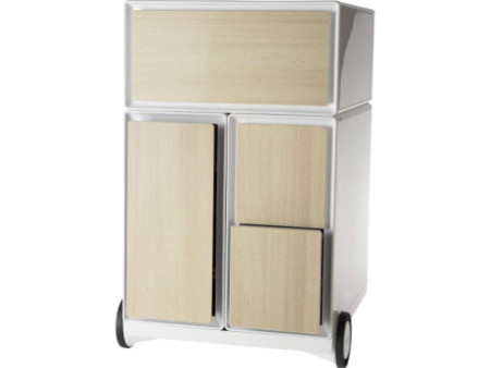 PAPERFLOW Caisson mobile 'easyBox', 1 tiroir, blanc/hêtre