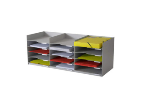 PAPERFLOW Station de tri Formularbox, 15 compartiments, gris