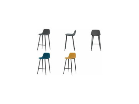 PAPERFLOW Tabouret de bar MUST, set de 2, gris