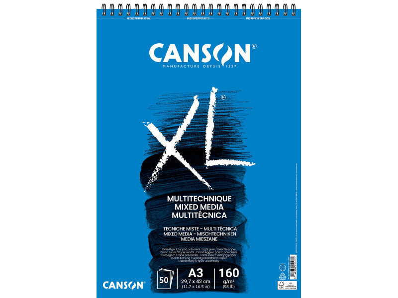 CANSON Bloc de dessin XL MIXED MEDIA, A3