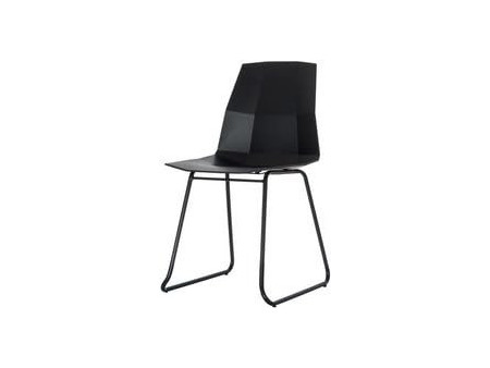 PAPERFLOW Chaise visiteur CUBE, set de 2, noir