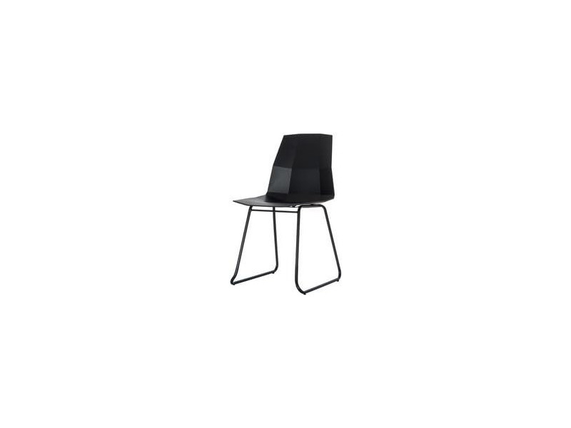 PAPERFLOW Chaise visiteur CUBE, set de 2, noir