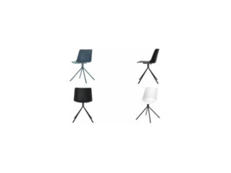 PAPERFLOW Chaise visiteur DN, set de 2, noir
