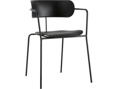 PAPERFLOW Chaise visiteur BISTRO, set de 4, noir