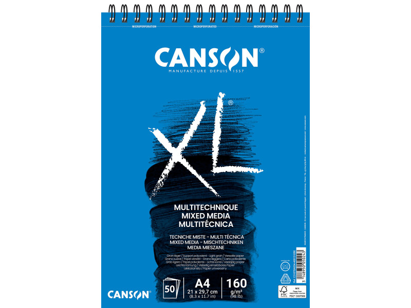 CANSON Bloc de dessin XL MIXED MEDIA, A4