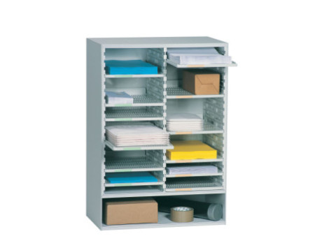 PAPERFLOW Station de tri postal, 18 casiers, gris