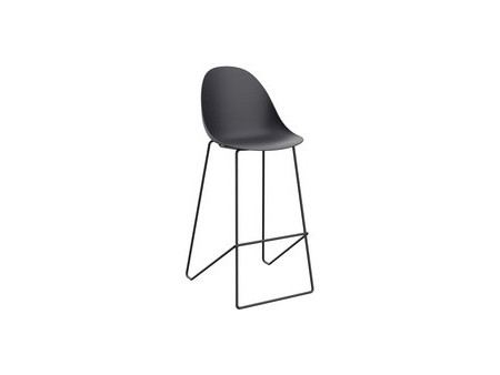 PAPERFLOW Chaise de bar 'VOID', set de 2, vert/noir