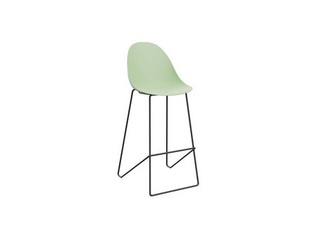 PAPERFLOW Chaise de bar 'VOID', set de 2, vert/noir