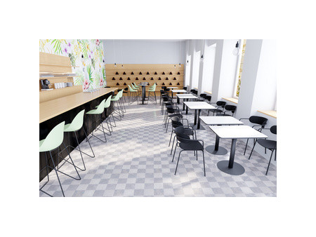 PAPERFLOW Table de bistrot Mezzo, (L)800 x (P)600 mm, blanc