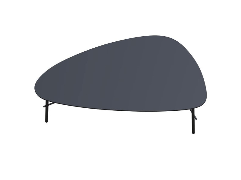PAPERFLOW Table d'appoint LAZY, (L)930 x (P)500 mm, noir