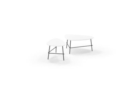 PAPERFLOW Table d'appoint LAZY, (L)930 x (P)500 mm, blanc